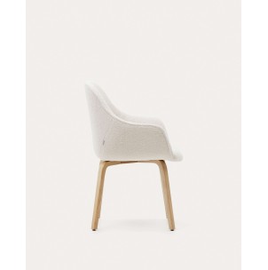 Silla Aleli, borreguito blanco, fresno natural Kave Home. C0100008HI39 2