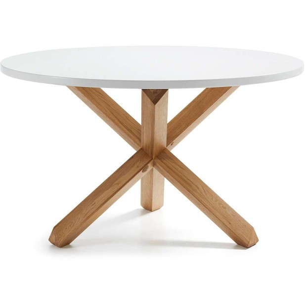 Mesa LOTUS Ø135 cm, de comedor, blanca - Kave Home, Vackart