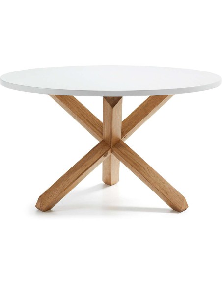 Mesa LOTUS Ø135 cm, de comedor, blanca - Kave Home, Vackart