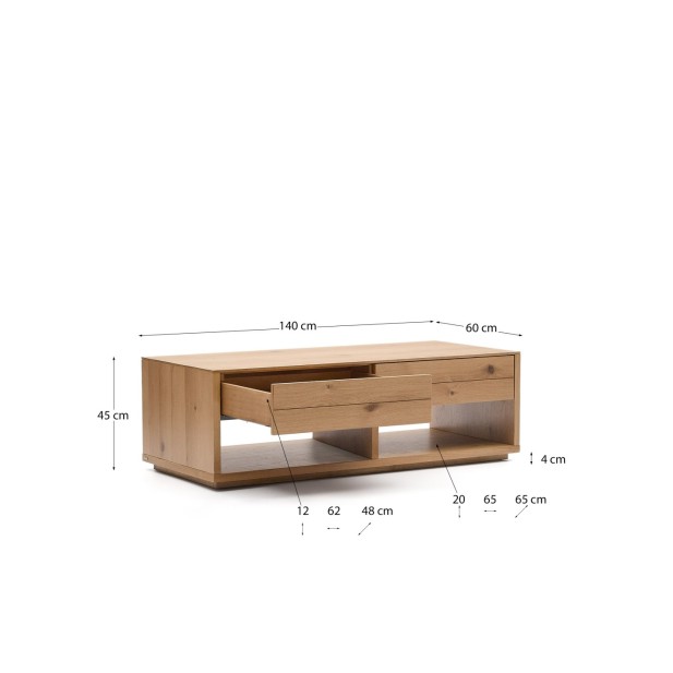 Mesa de centro Alguema 2 cajones en...