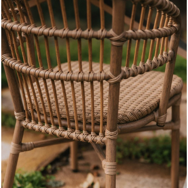 Silla SAVANA, Ratán Sintético / Metal Bambú. Vackart. Ambiente