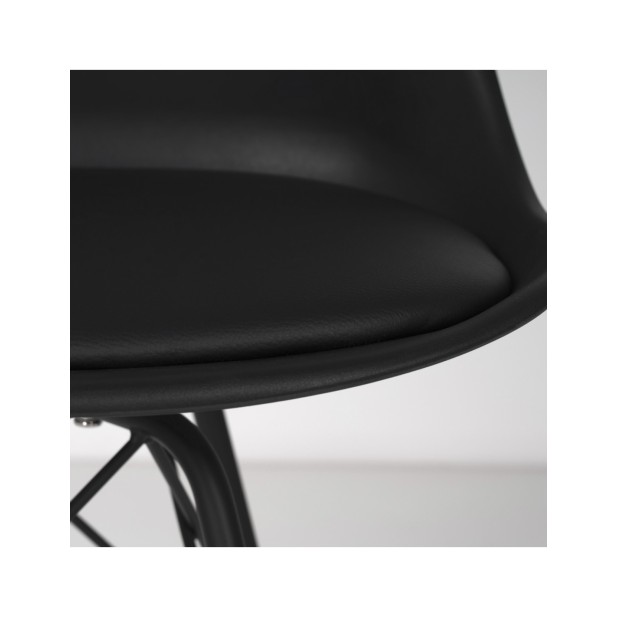 Silla KAREN, Plástico / Metal / Negro