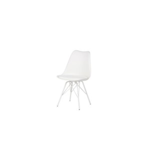 Silla KAREN, Plástico / Metal / Blanco