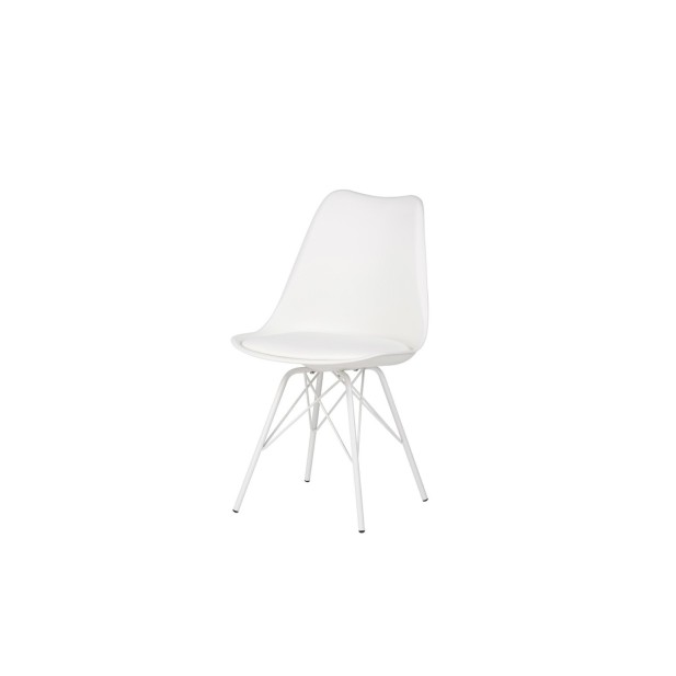 Silla KAREN, Plástico / Metal / Blanco