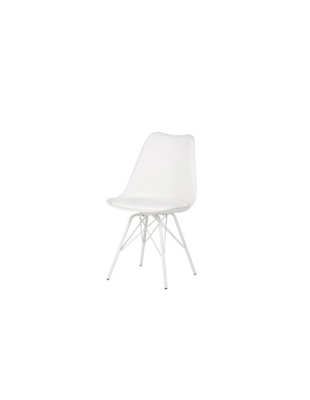Silla KAREN, Plástico / Metal / Blanco