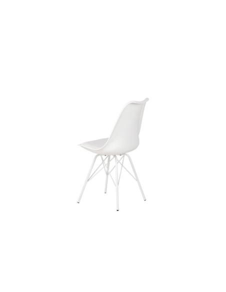 Silla KAREN, Plástico / Metal / Blanco