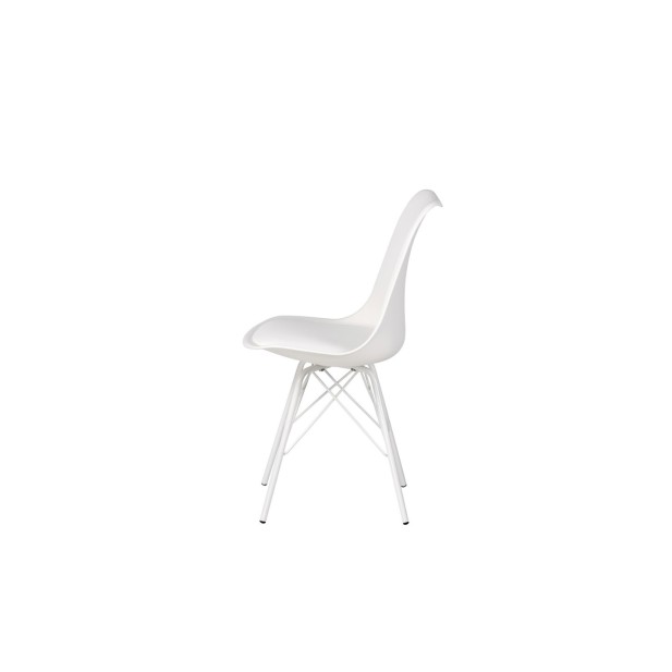 Silla KAREN, Plástico / Metal / Blanco