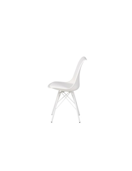 Silla KAREN, Plástico / Metal / Blanco