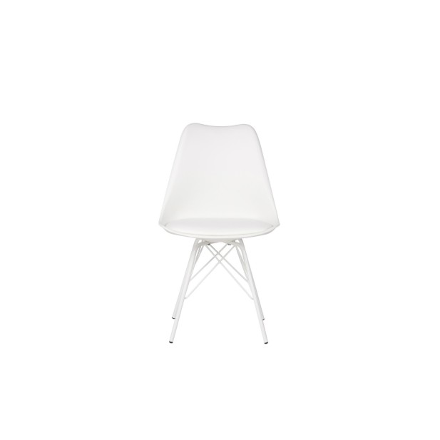 Silla KAREN, Plástico / Metal / Blanco