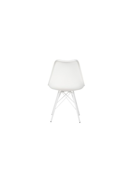 Silla KAREN, Plástico / Metal / Blanco