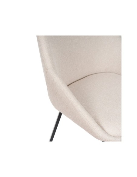 Silla SIGRID, Textil / Contrachapado / Metal / Beige
