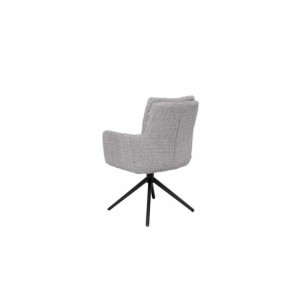 Silla Giratoria IVAR, Textil / Metal / Gris Claro 2