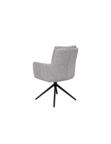 Silla Giratoria IVAR, Textil / Metal / Gris Claro