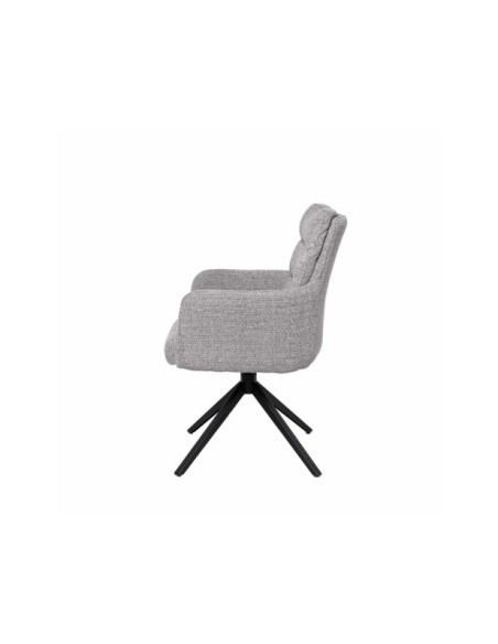 Silla Giratoria IVAR, Textil / Metal / Gris Claro