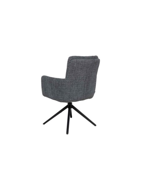 Silla Giratoria IVAR, Textil / Metal / Gris Oscuro