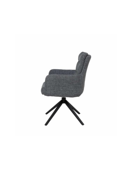 Silla Giratoria IVAR, Textil / Metal / Gris Oscuro