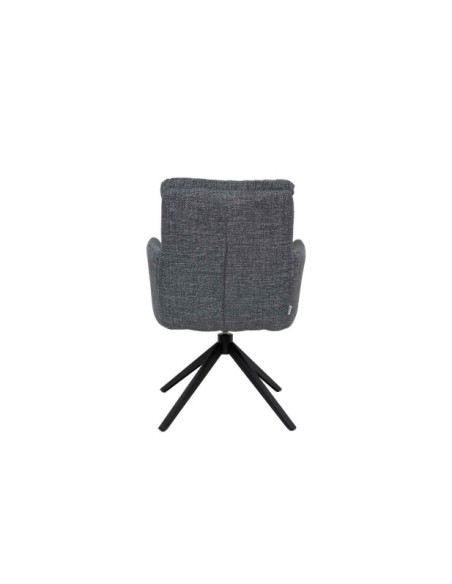 Silla Giratoria IVAR, Textil / Metal / Gris Oscuro