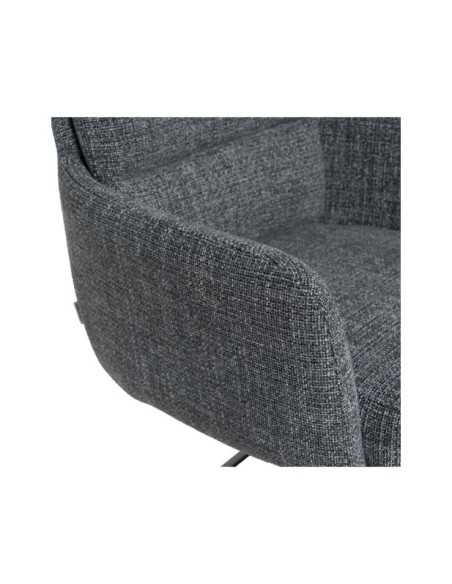 Silla Giratoria IVAR, Textil / Metal / Gris Oscuro