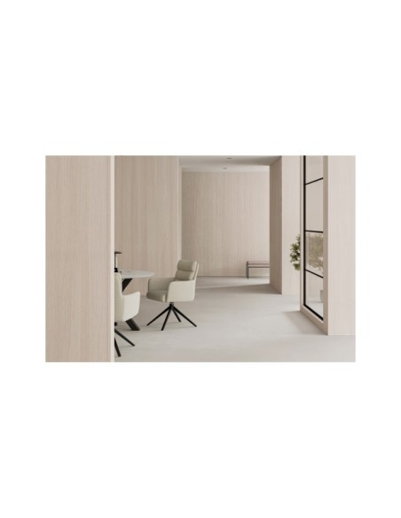 Silla Giratoria IVAR, Textil / Metal / Beige