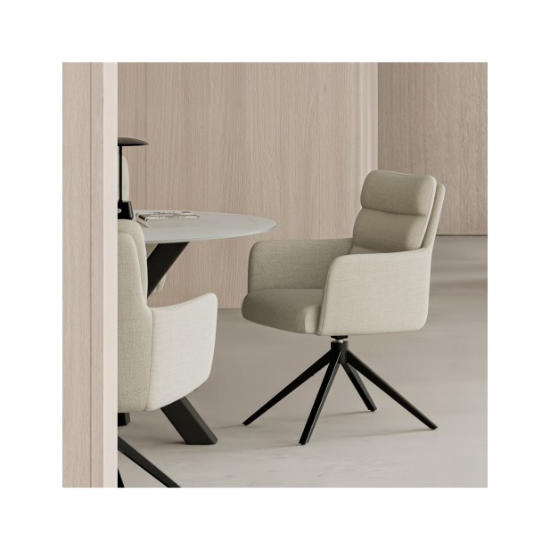 Silla Giratoria IVAR, Textil / Metal...