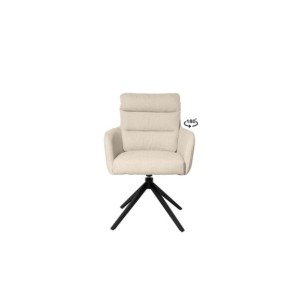 Silla Giratoria IVAR, Textil / Metal / Beige