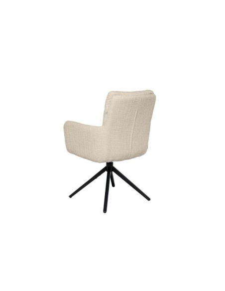 Silla Giratoria IVAR, Textil / Metal / Beige