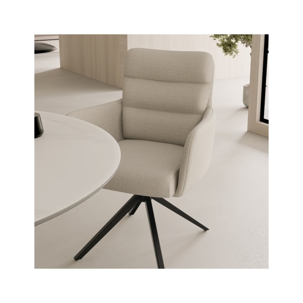 Silla Giratoria IVAR, Textil / Metal...