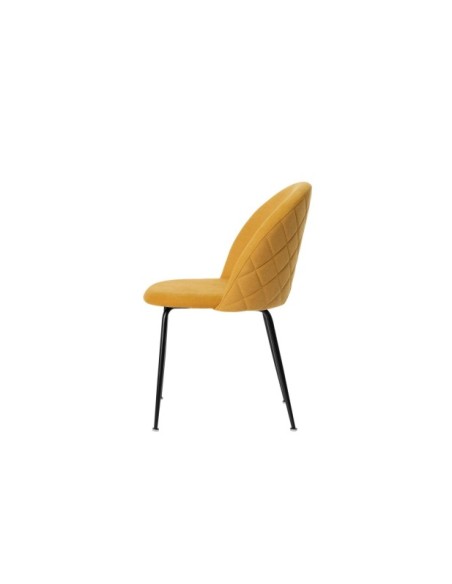 Silla LIV, Textil / Contrachapado / Metal / Mostaza