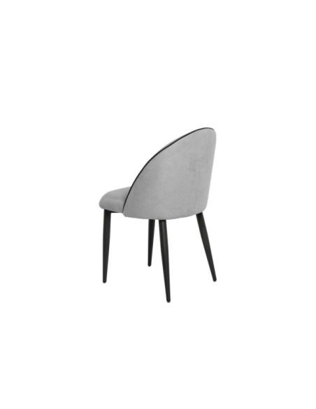 Silla HALLEY, Textil / Contrachapado / Metal / Gris Claro