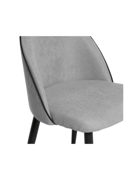 Silla HALLEY, Textil / Contrachapado / Metal / Gris Claro