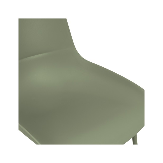 Silla AINA, Plástico / Metal / Verde