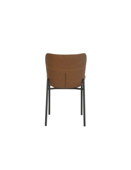 Silla LINNEA, Textil / Contrachapado / Metal / Marron