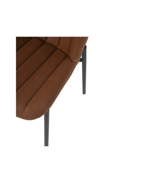 Silla LINNEA, Textil / Contrachapado / Metal / Marron