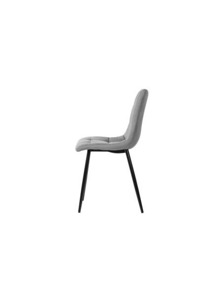 Silla LILLE, Textil / Contrachapado / Metal / Gris Claro
