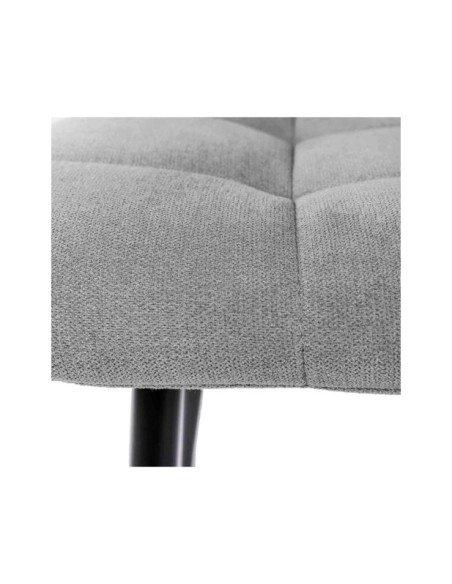 Silla LILLE, Textil / Contrachapado / Metal / Gris Claro