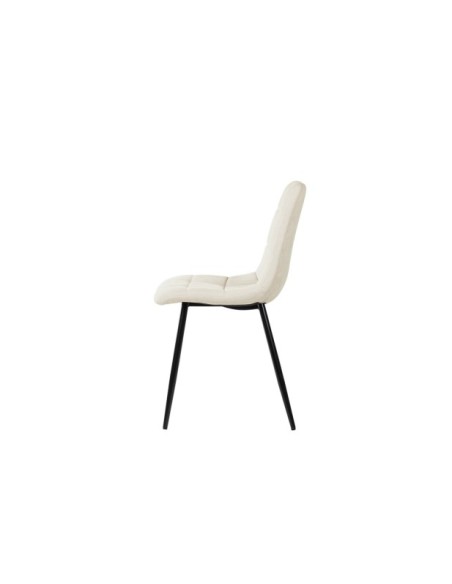 Silla LILLE, Textil / Contrachapado / Metal / Beige