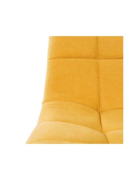Silla LILLE, Textil / Contrachapado / Metal / Mostaza