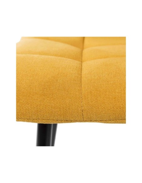 Silla LILLE, Textil / Contrachapado / Metal / Mostaza