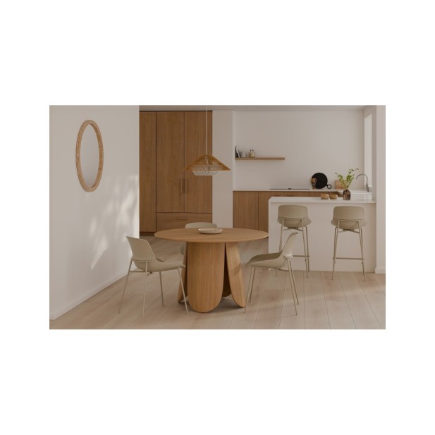Silla AINA, Plástico / Metal / Beige