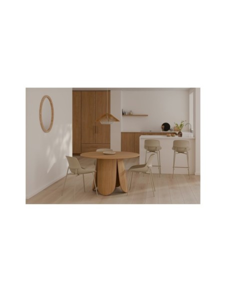 Silla AINA, Plástico / Metal / Beige