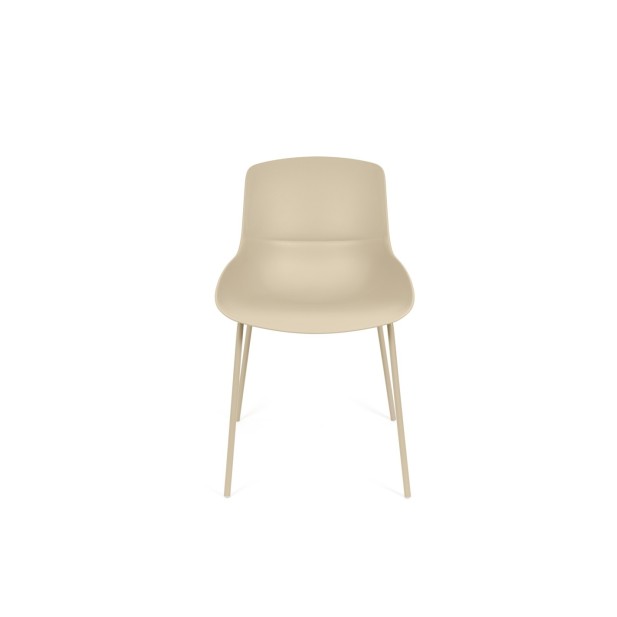 Silla AINA, Plástico / Metal / Beige