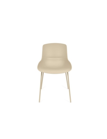 Silla AINA, Plástico / Metal / Beige