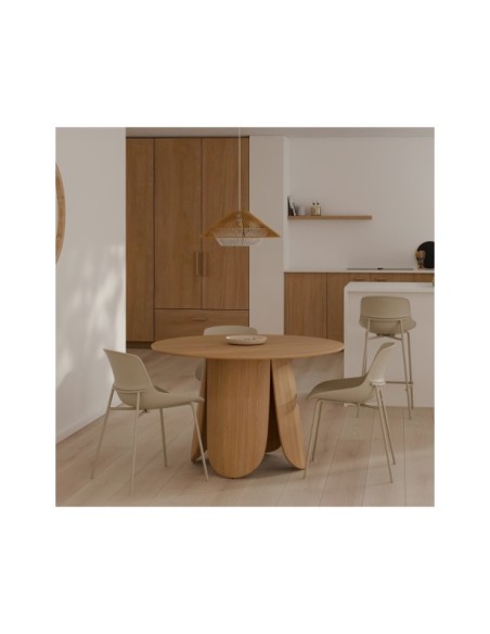 Silla AINA, Plástico / Metal / Beige