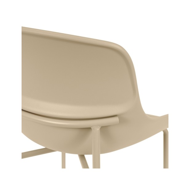 Silla AINA, Plástico / Metal / Beige