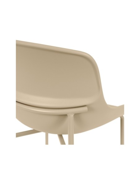 Silla AINA, Plástico / Metal / Beige