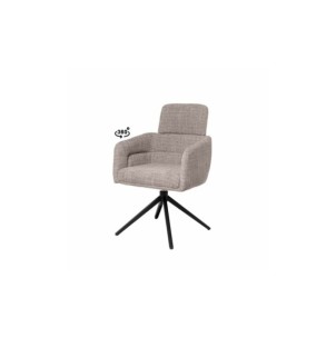 Silla Giratoria THORA, Textil / Metal / Taupe