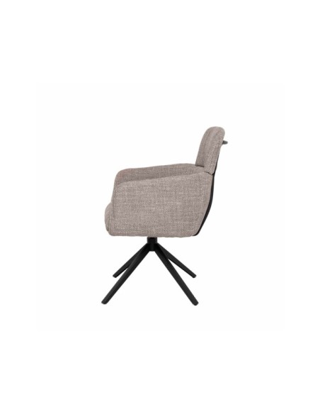 Silla Giratoria THORA, Textil / Metal / Taupe