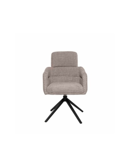 Silla Giratoria THORA, Textil / Metal / Taupe