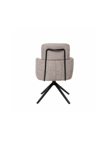Silla Giratoria THORA, Textil / Metal / Taupe