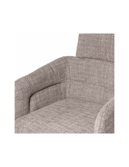 Silla Giratoria THORA, Textil / Metal / Taupe